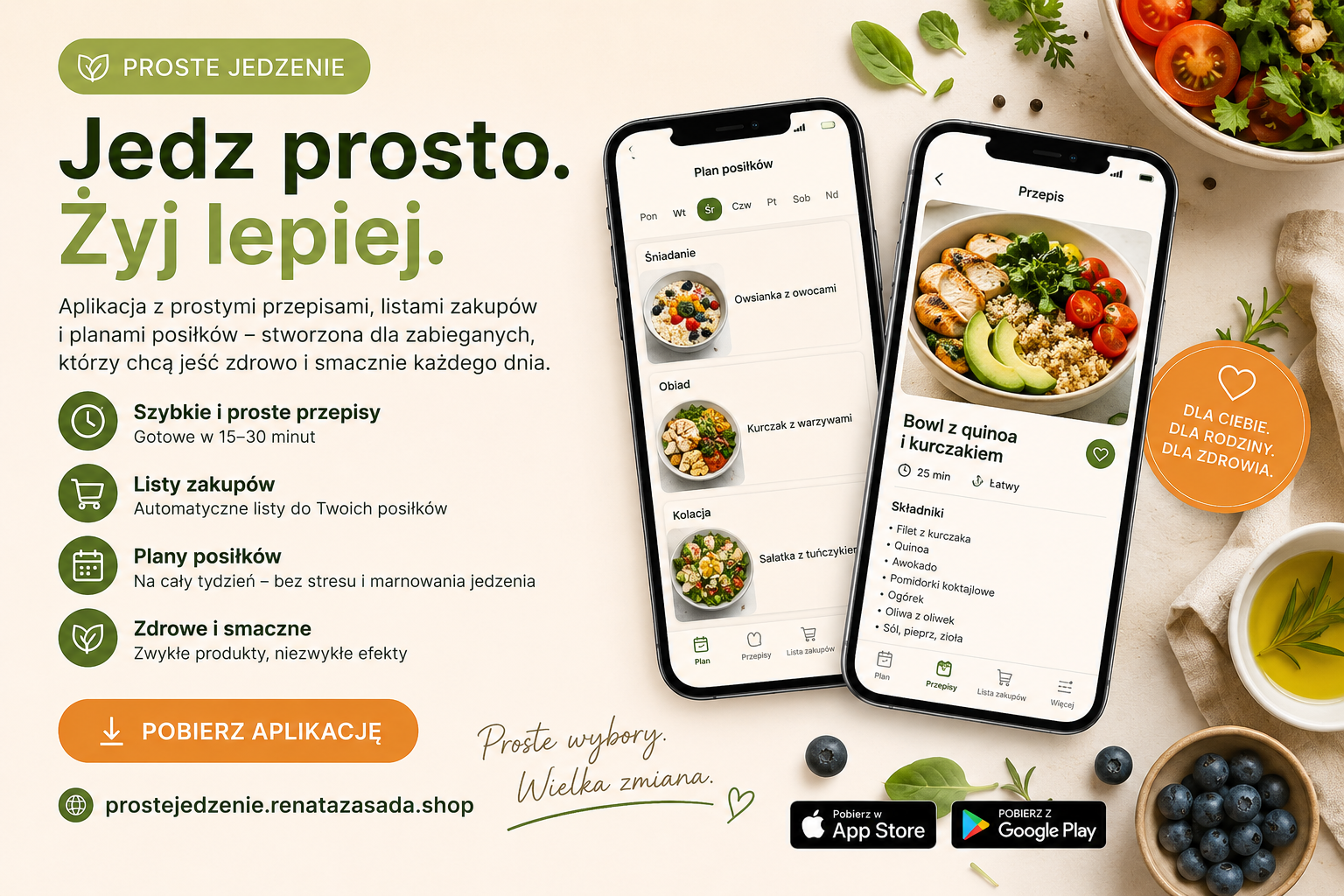 Proste jedzenie - aplikacja
