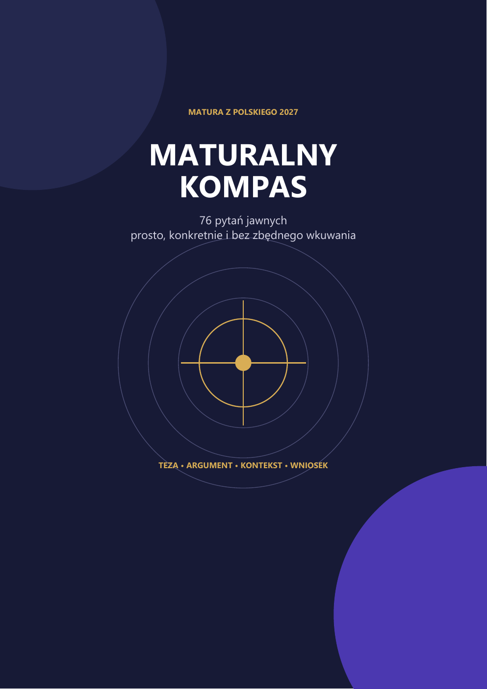 Okładka PDF Maturalny Kompas: 76 pytań jawnych – matura ustna 2027