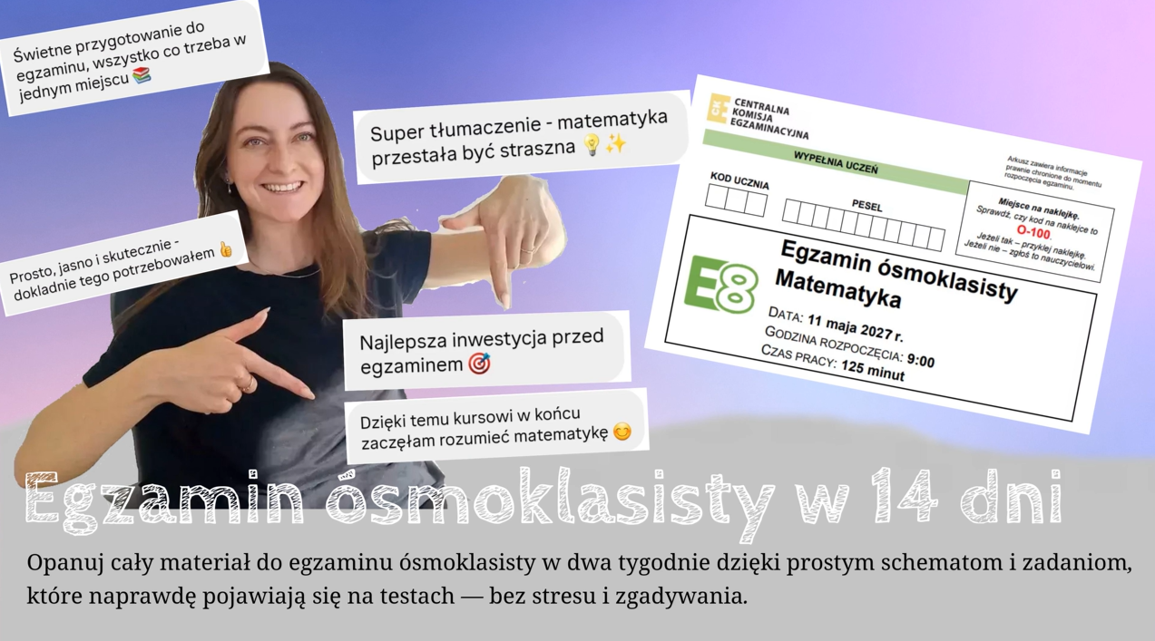 🎯 Egzamin ósmoklasisty w 14 dni