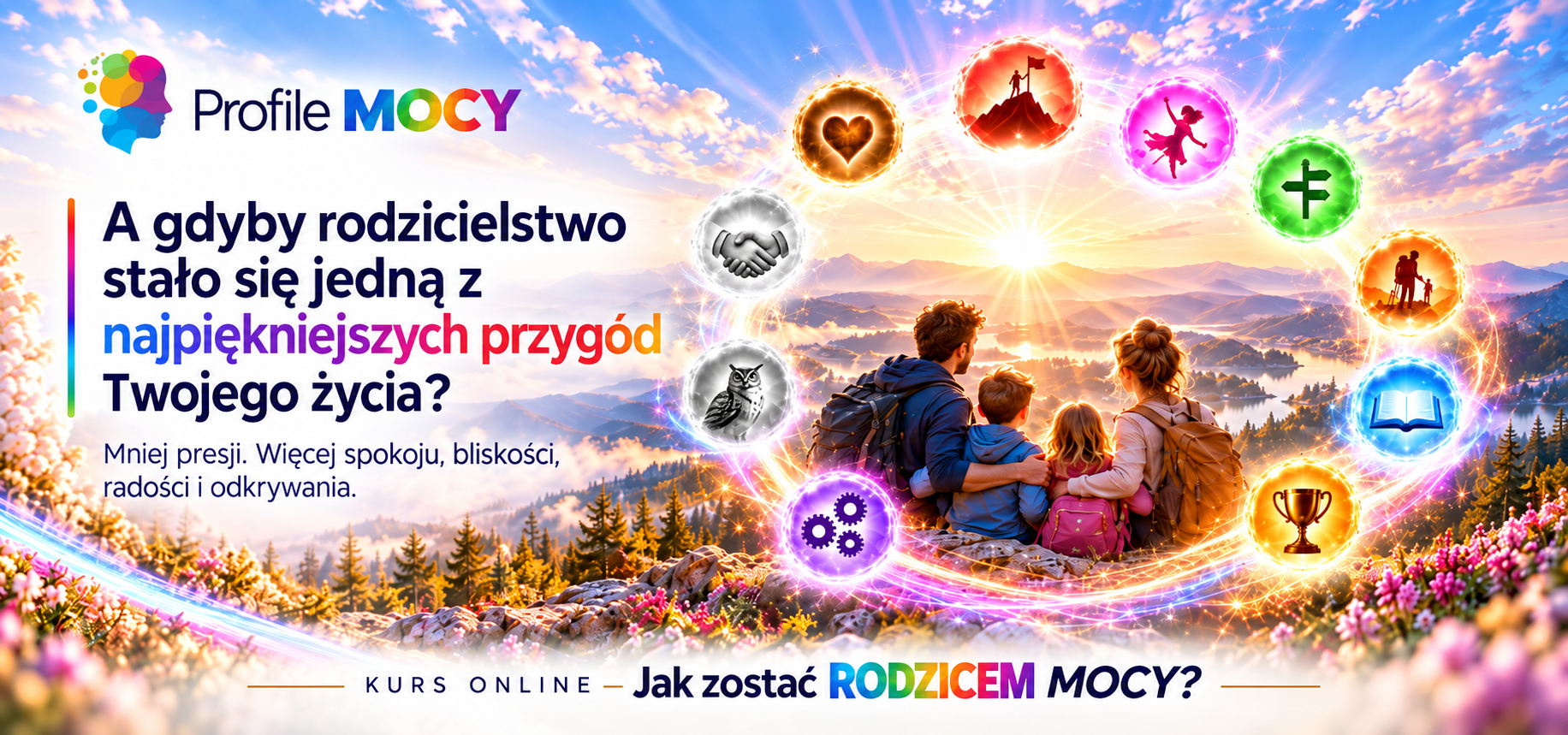 Kurs Jak zostać Rodzicem MOCY? Mniej presji. Więcej spokoju, bliskości, radości i odkrywania.