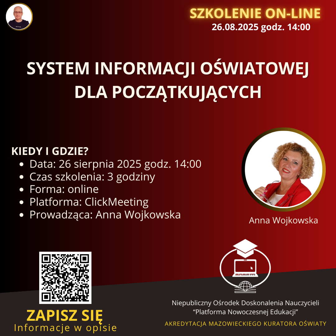 SZKOLENIE: System Informacji Oświatowej dla początkujących. (2025-08-26)