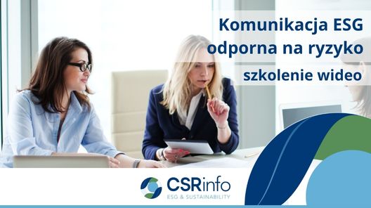 Komunikacja ESG odporna na ryzyko - greenwashing od A do Z | Szkolenie wideo