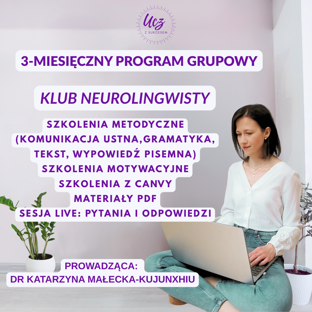 KLUB NEUROLINGWISTY - PŁATNOŚĆ W 3 MIESIĘCZNYCH RATACH