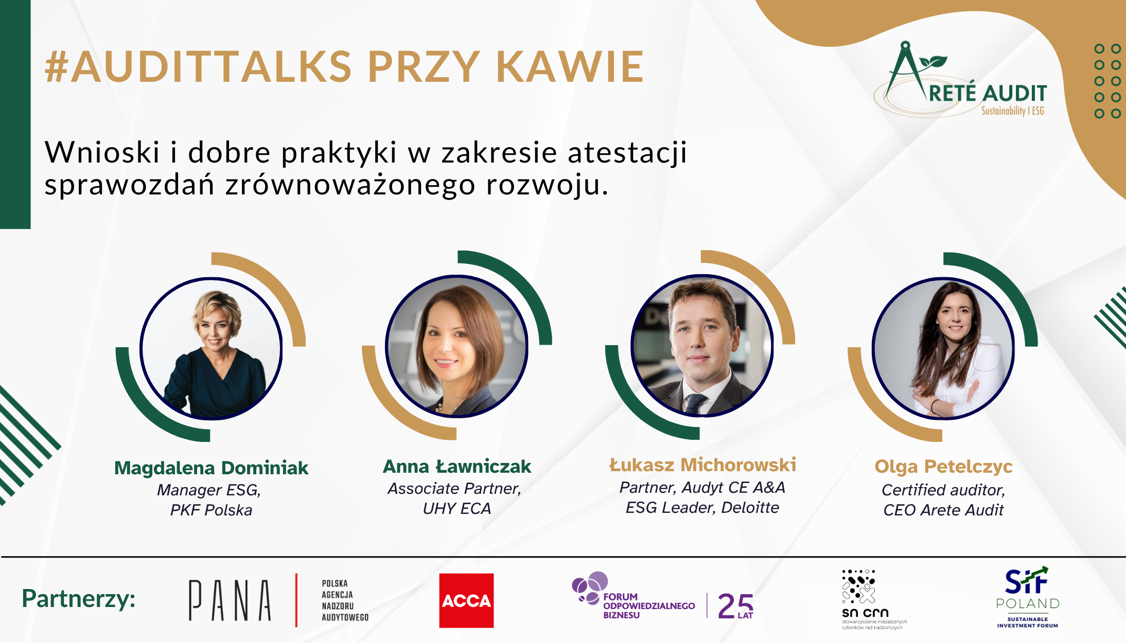 #Audittalks przy kawie: Wnioski i dobre praktyki w zakresie atestacji sprawozdań zrównoważonego rozwoju.