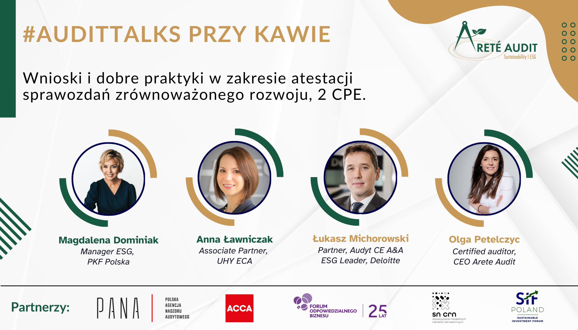 #AUDITTALKS, przy kawie: Wnioski i dobre praktyki w zakresie atestacji sprawozdań zrównoważonego rozwoju.
