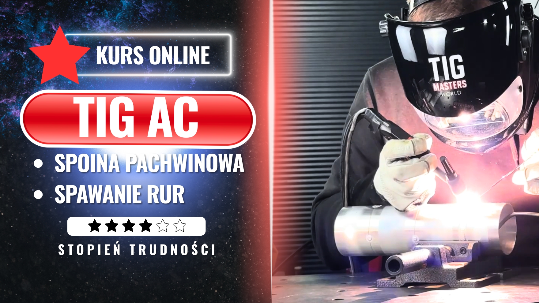 Spoina pachwinowa + spawanie rur - TIG AC