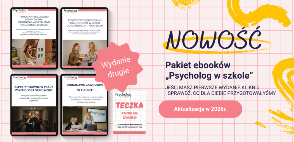 pakiet ebookow psycholog w szkole pomoc psychologiczno-pedagogiczna organizacja i procedury kształcenie specjalne aspekty prawne