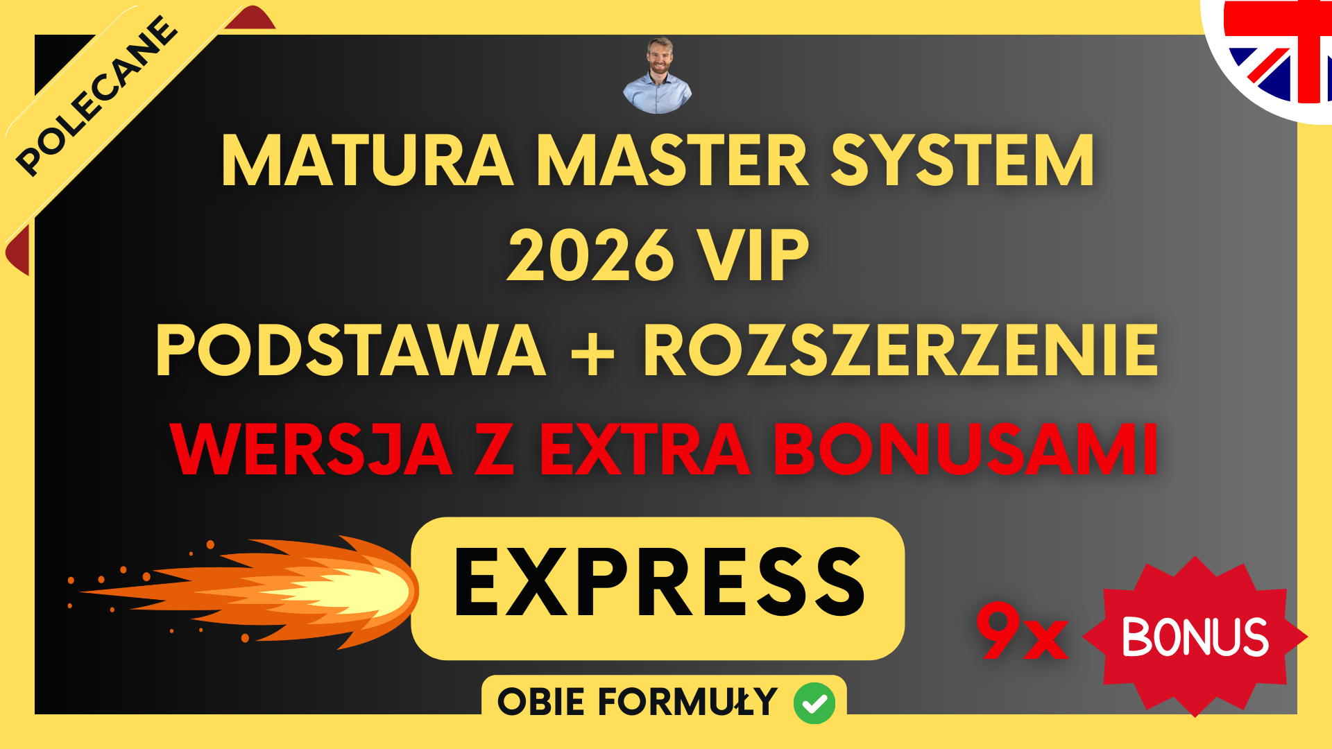 Matura Master System 2026 VIP Podstawa + Rozszerzenie EXPRESS - pakiet webinarowy z extra bonusami