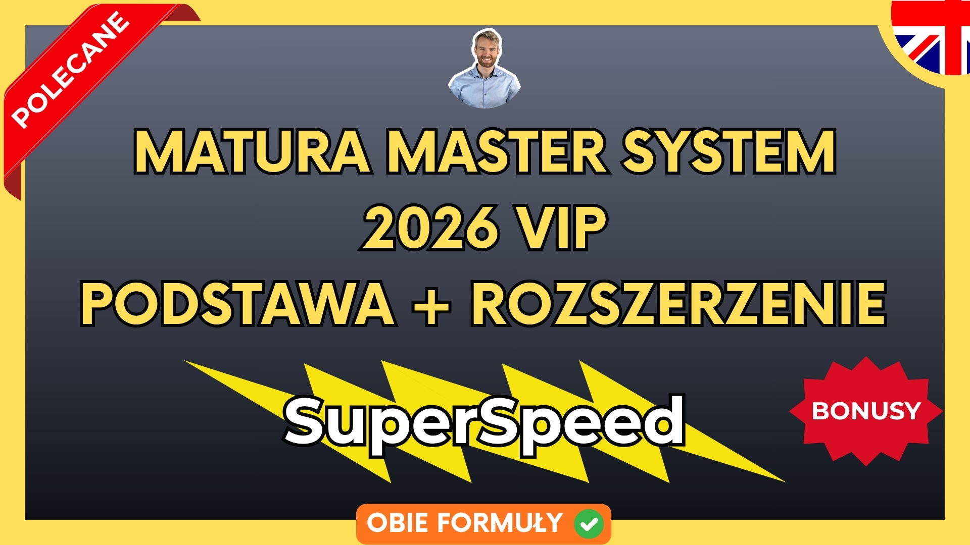 Matura Master System 2026 VIP Podstawa + Rozszerzenie SuperSpeed + BONUSY