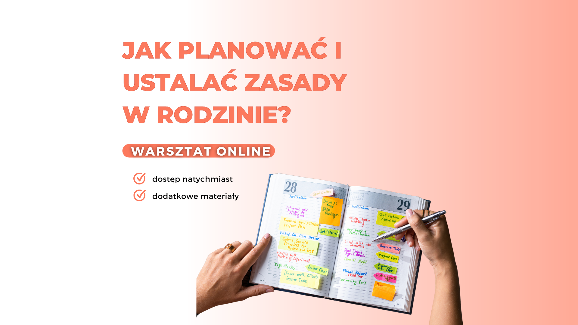 Jak planować i ustalać zasady w rodzinie, by angażować innych domowników w obowiązki? - warsztat online