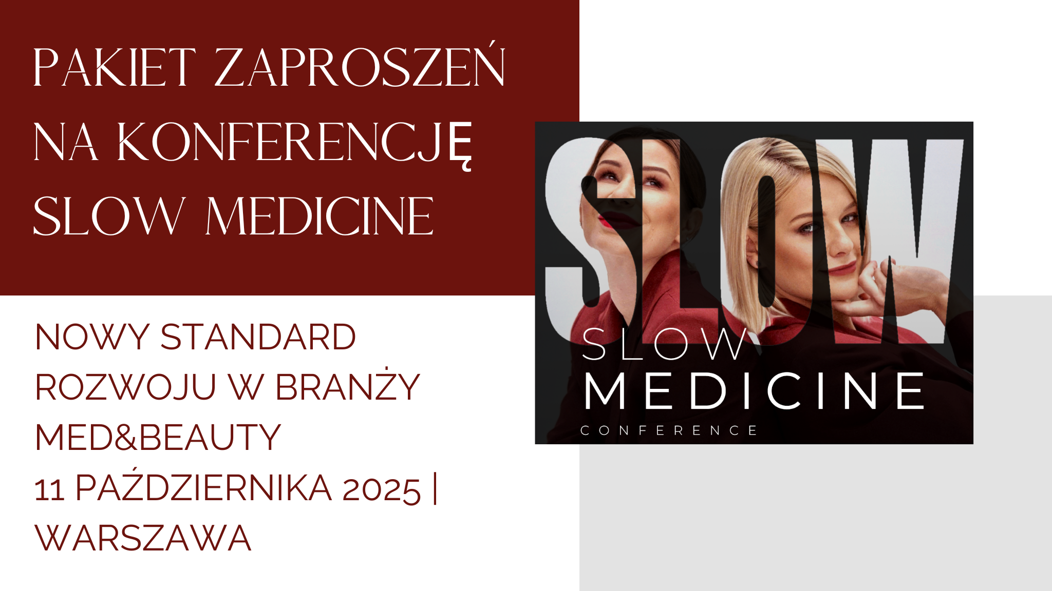 Pakiet 3 zaproszeń na konferencję Slow Medicine