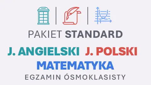 Pakiet STANDARD | J. ANGIELSKI + J. POLSKI + MATEMATYKA E8 2027