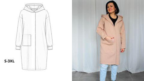 Wykrój PDF + Instrukcja szycia video bluzy GARDA