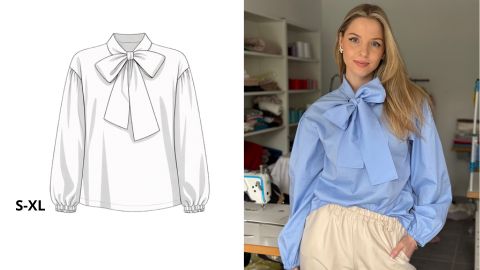 Wykrój PDF + Instrukcja szycia Bluzki BLANKA