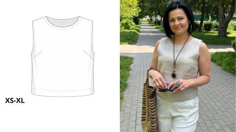 Wykrój PDF + Instrukcja szycia video Bluzki GRETA