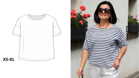 Wykrój PDF + Instrukcja szycia video Bluzki SORAYA