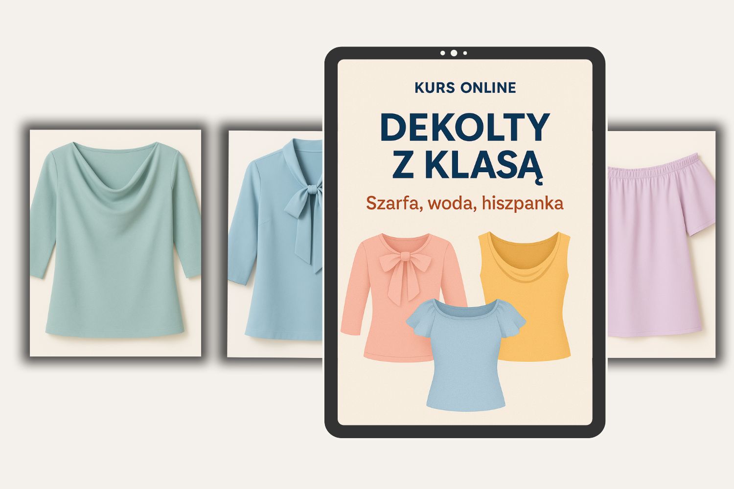 Dekolty z klasą – szarfa, woda, hiszpanka