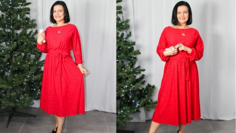 Wykrój PDF + Instrukcja szycia video sukienki IZABELL