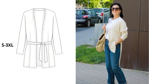 Wykrój PDF + Instrukcja szycia video narzutki LARISA