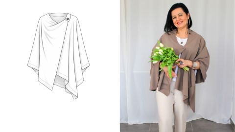 Wykrój PDF + Instrukcja szycia video Narzutki LIMONE