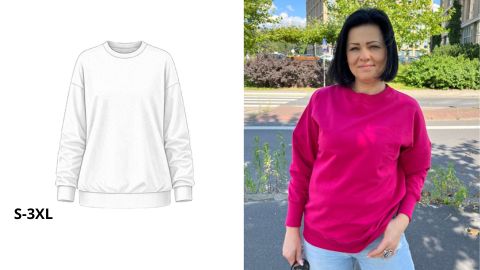 Wykrój PDF + Instrukcja szycia w formie video Bluza PAULA