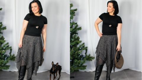 Wykrój PDF + Instrukcja szycia video spódnicy ELLEN