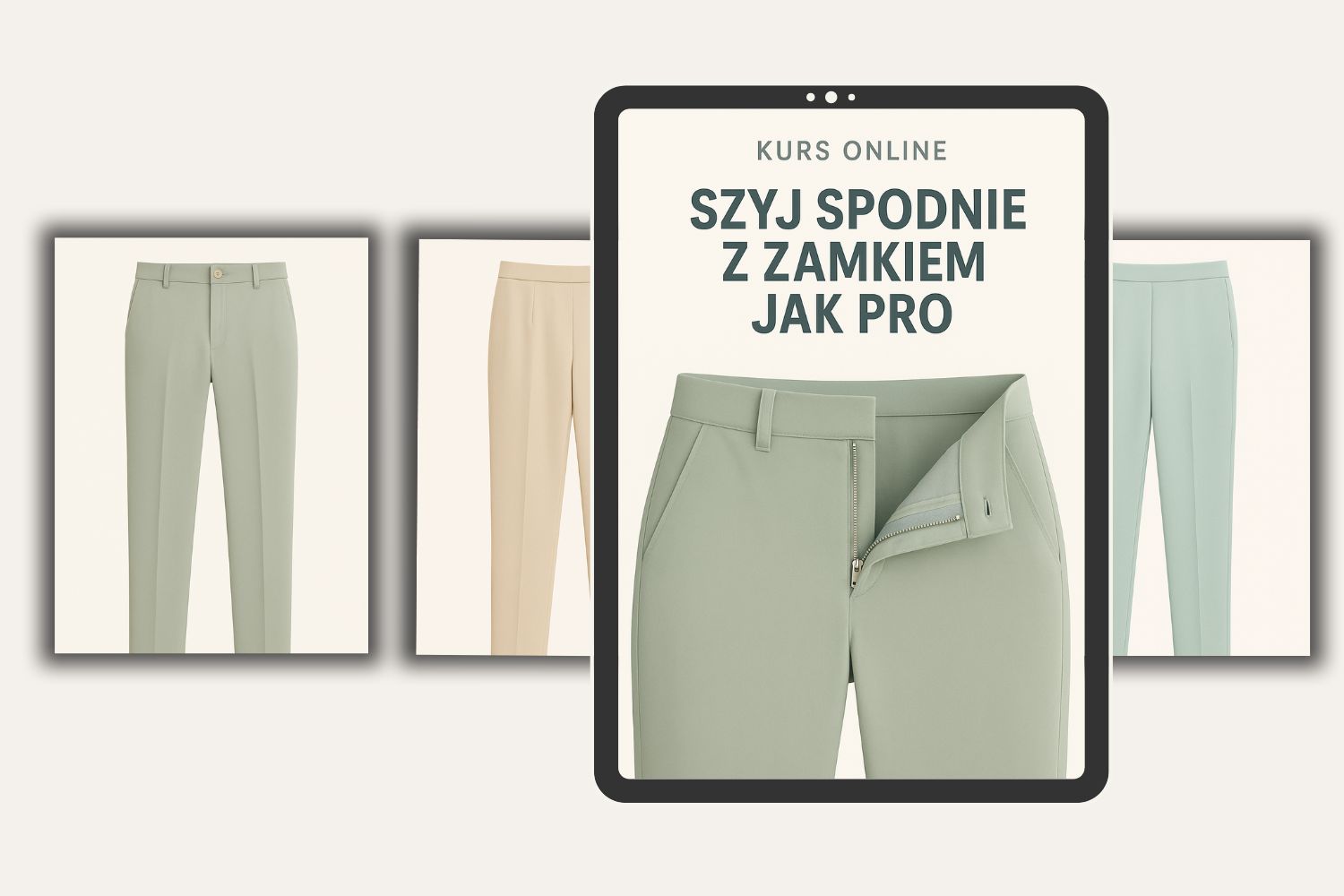 Szyj Spodnie z Zamkiem jak Pro