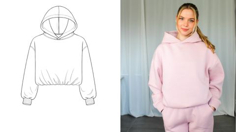 Wykrój PDF + Instrukcja szycia video bluzy bombka VIENNA