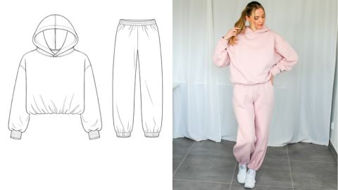 Wykrój PDF + Instrukcja szycia video dresu LECCE