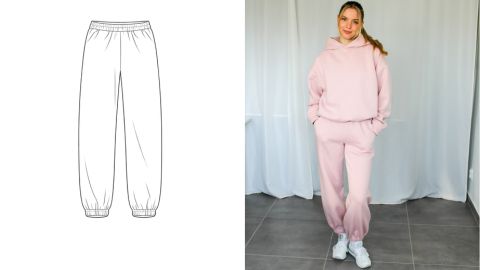 Wykrój PDF + Instrukcja szycia video spodni MARE