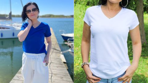 Wykrój PDF +  Instrukcja szycia w  formie video t-shirt klasyczny