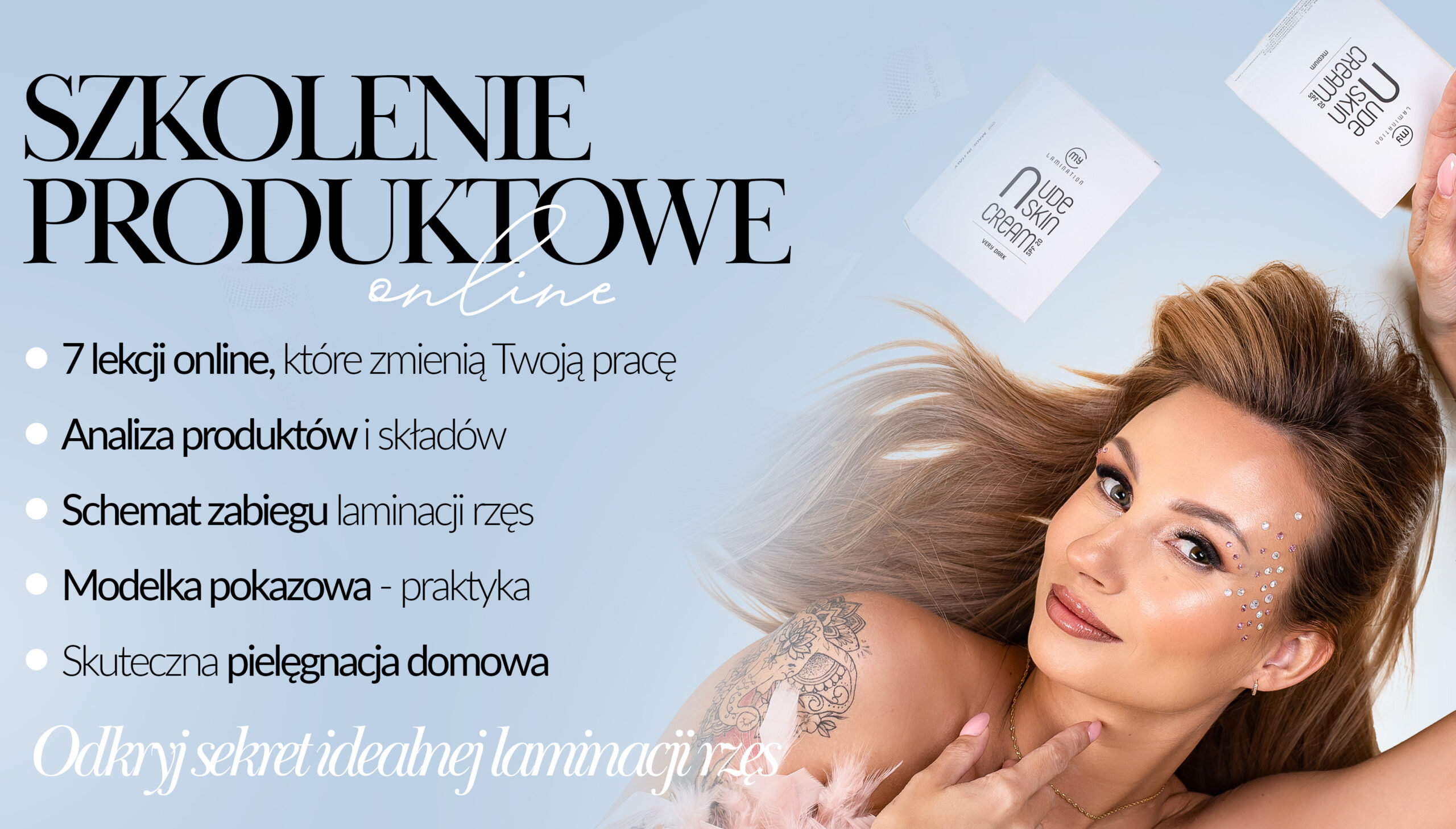 Laminacja rzęs na produktach My Lamination- szkolenie produktowe