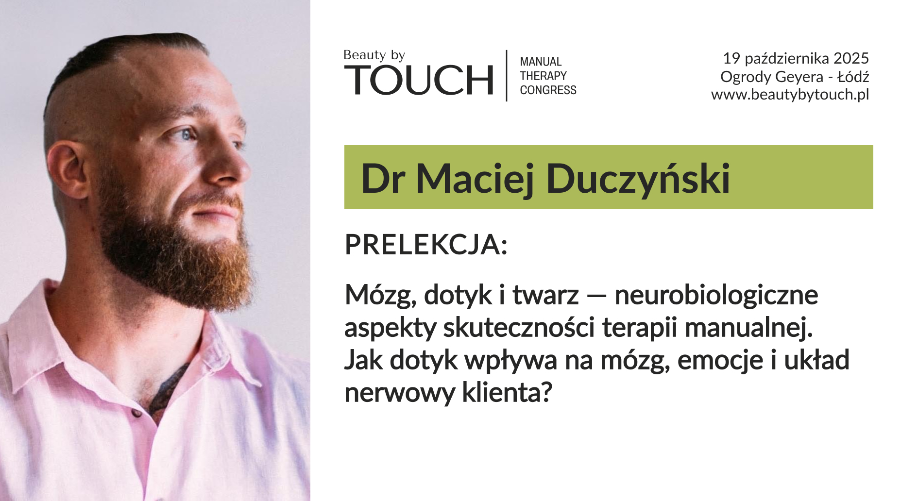 Mózg, dotyk i twarz — neurobiologiczne aspekty skuteczności terapii manualnej.