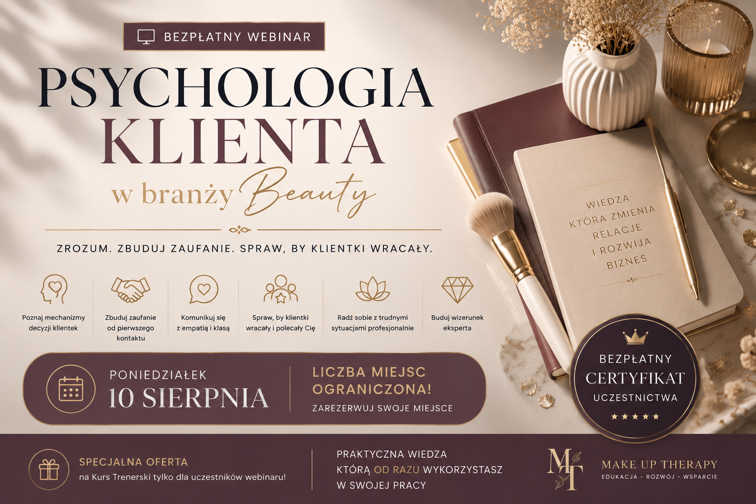 PSYCHOLOGIA KLIENTA W BRANŻY BEAUTY - bezpłatny webinar