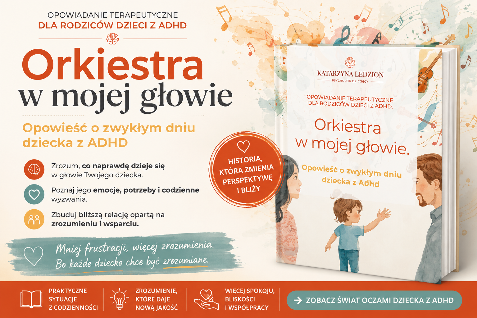 „Orkiestra w mojej głowie” – terapeutyczne opowiadanie, które zmienia sposób, w jaki widzisz swoje dziecko z ADHD