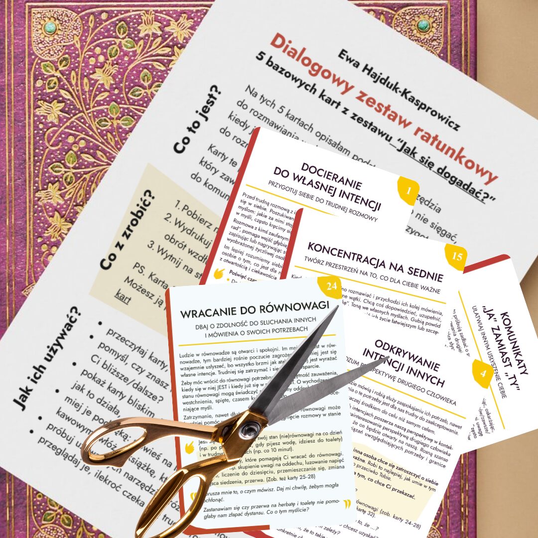 Dialogowy zestaw ratunkowy – 5 bazowych kart z zestawu „Jak się dogadać?” (PDF)
