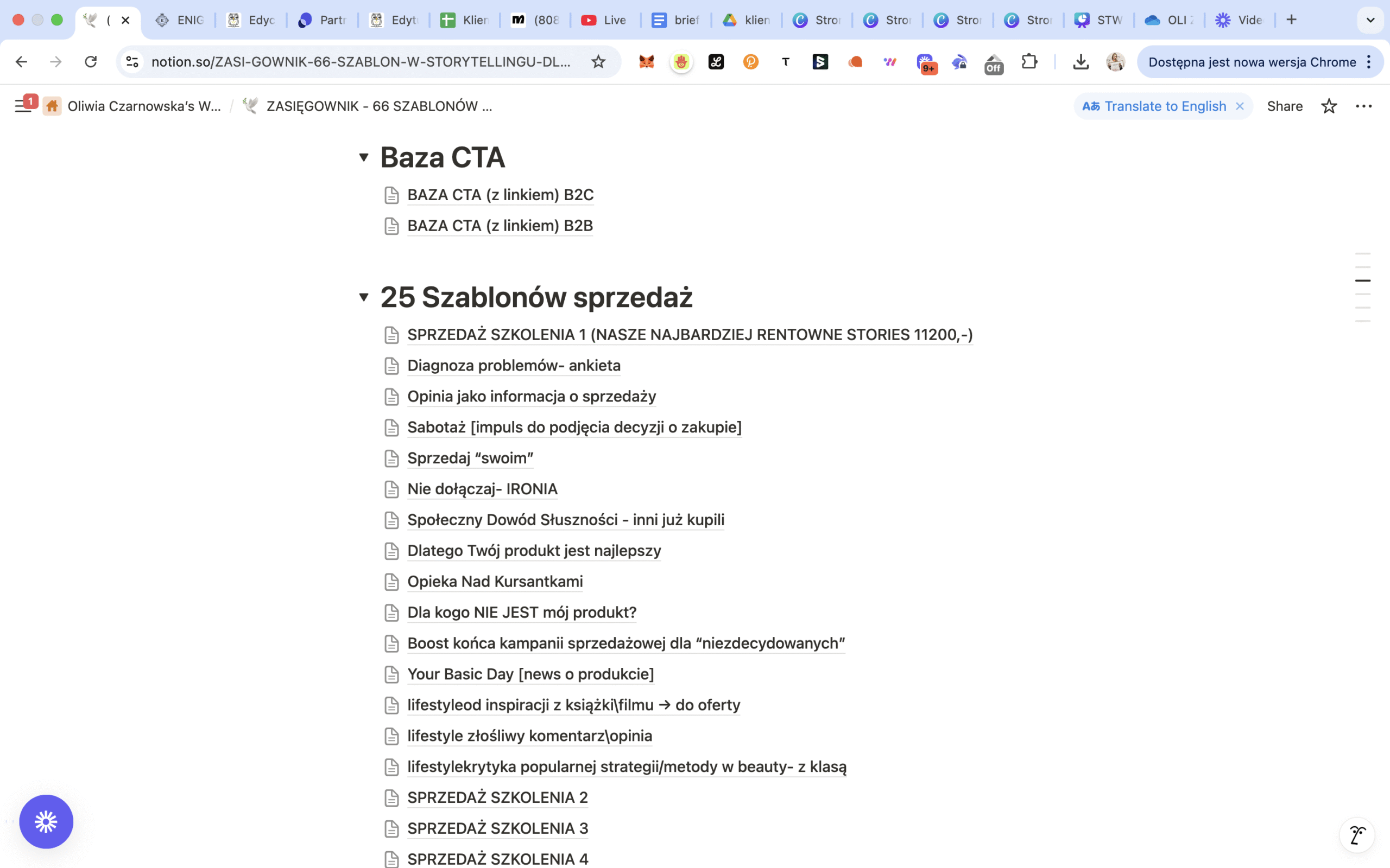 ZASIĘGOWNIK - 66 SZABLONÓW STORYTELLINGU DLA BRANŻY BEAUTY