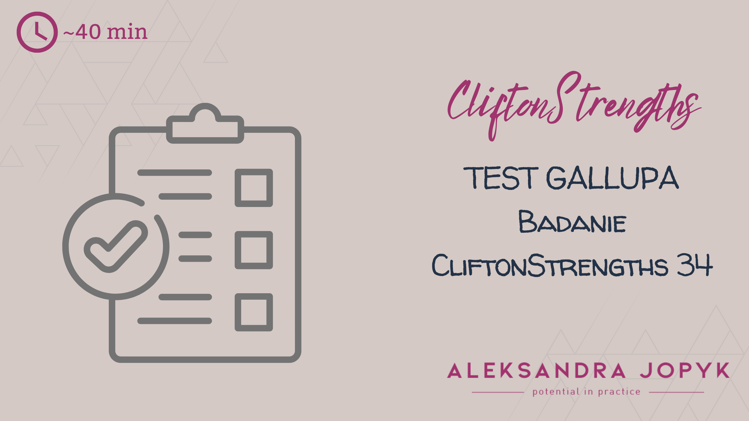 Test Gallupa - Badanie CliftonStrengths 34