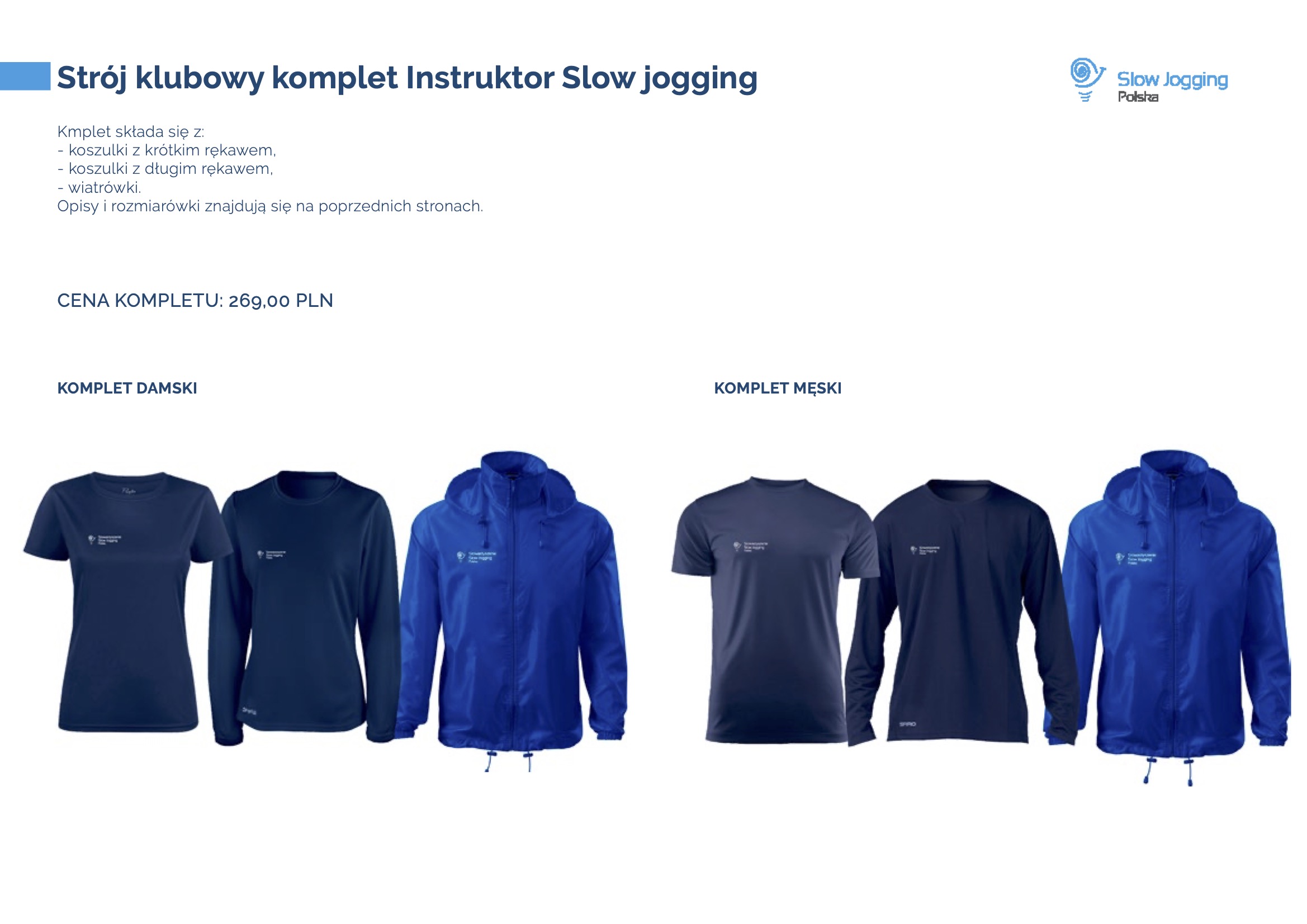 Strój klubowy komplet Instruktor Slow jogging