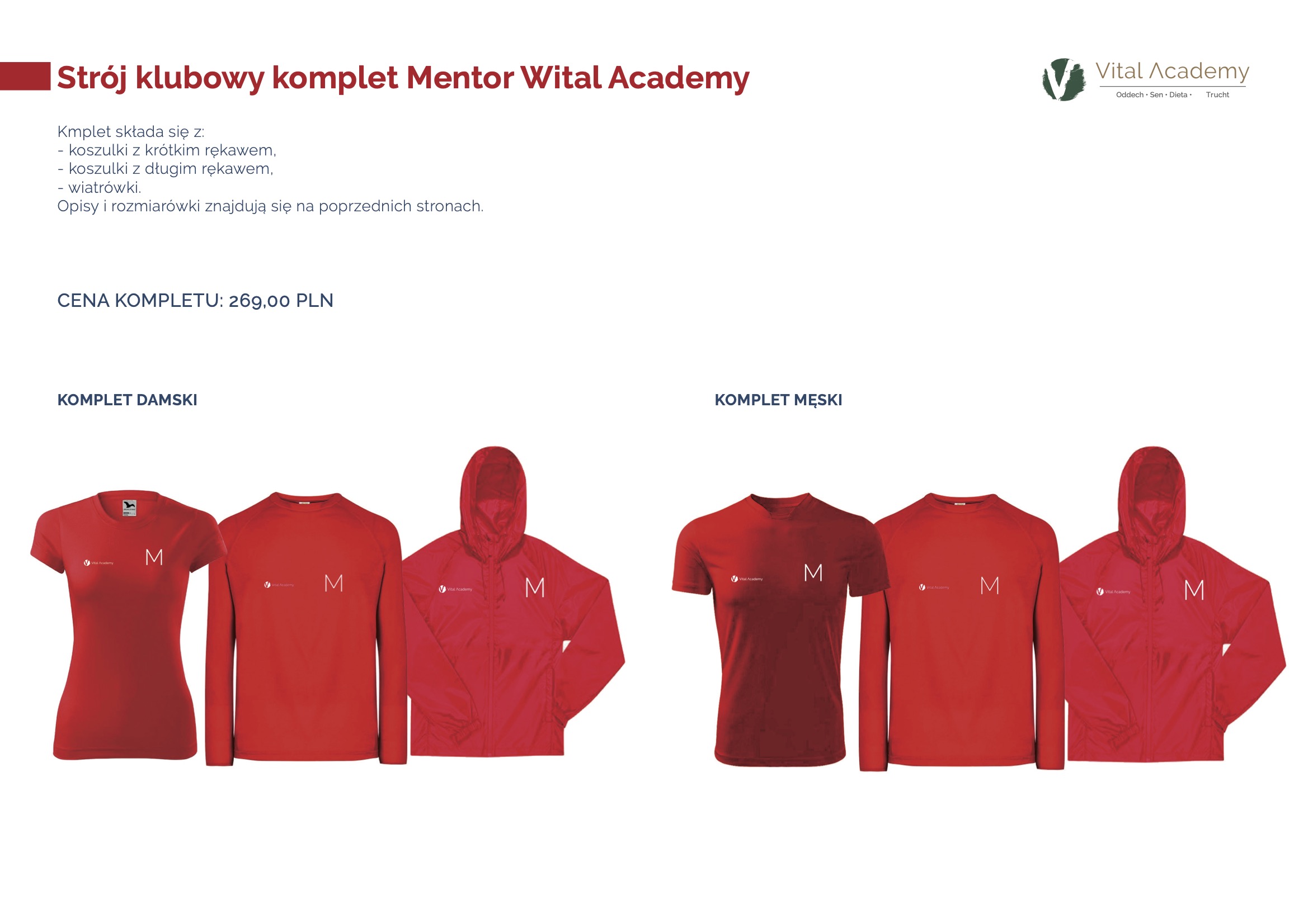 Strój klubowy komplet Mentor Wital Academy