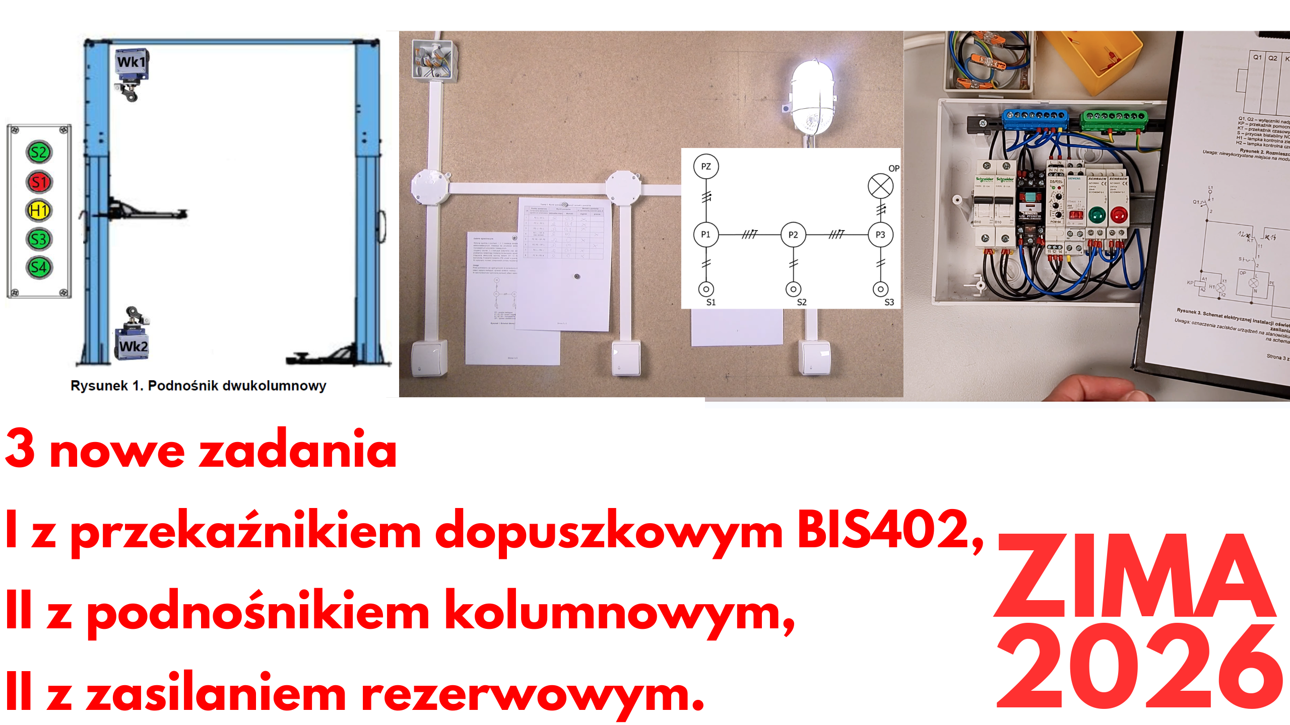 ELE.02 - wszystkie zmontowane zadania jawne (w tym ZIMA 2026) + analiza schematów montażowych