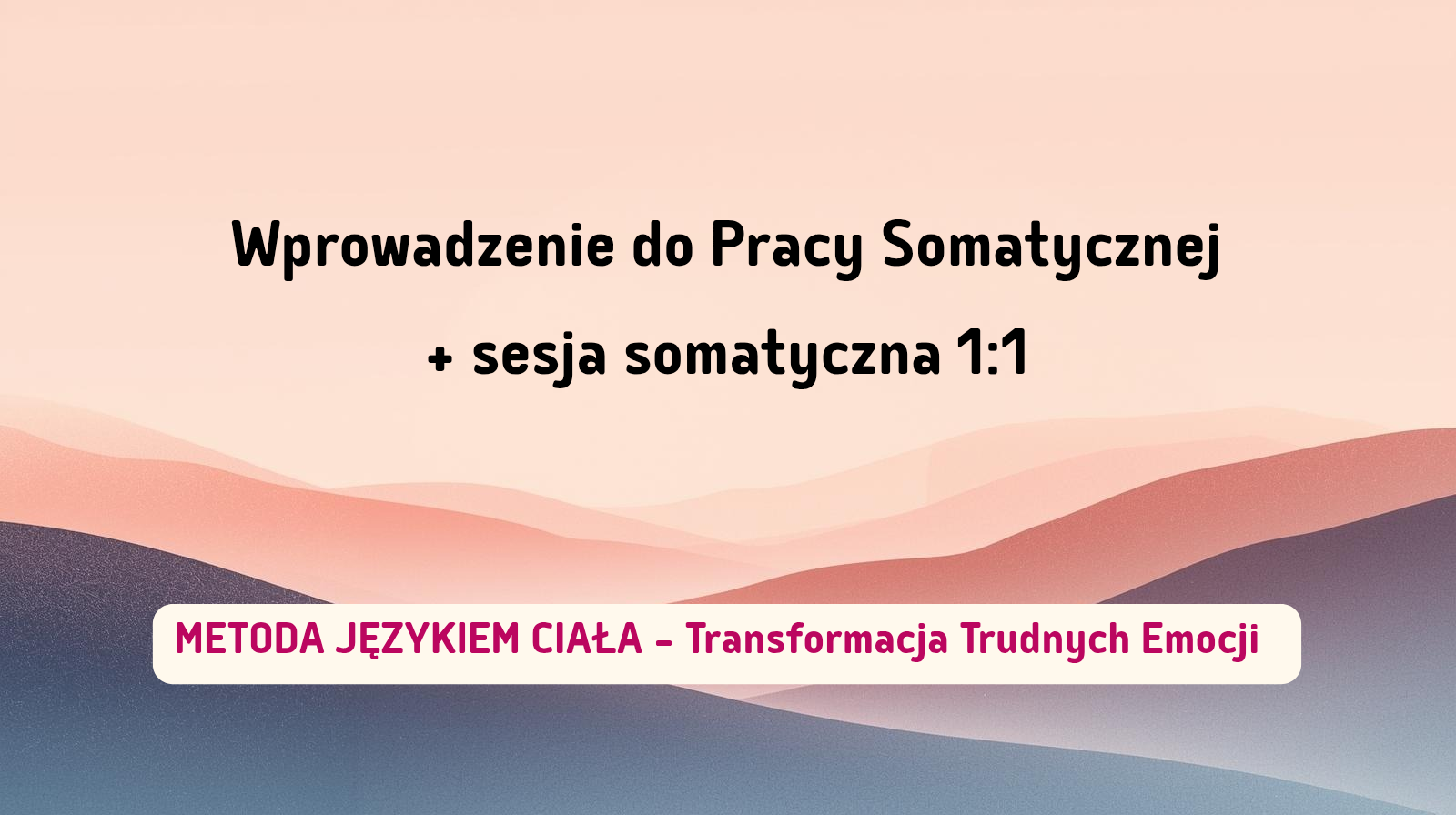 Wprowadzenie do pracy somatycznej + sesja somatyczna 1:1