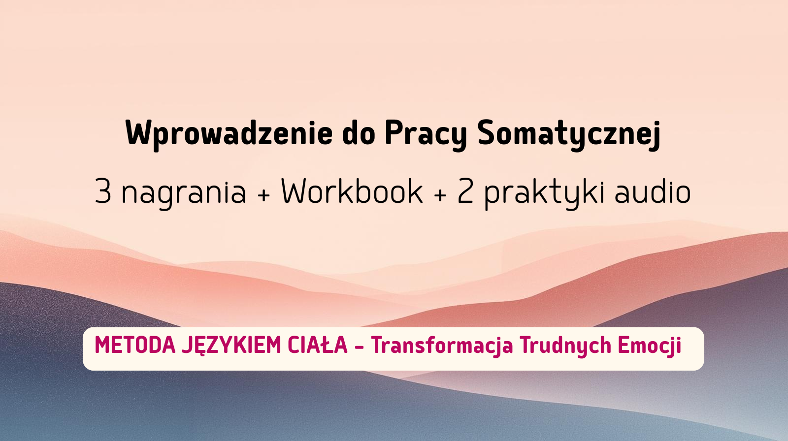 WPROWADZENIE DO PRACY SOMATYCZNEJ - 3 nagrania + Workbook + 2 praktyki audio