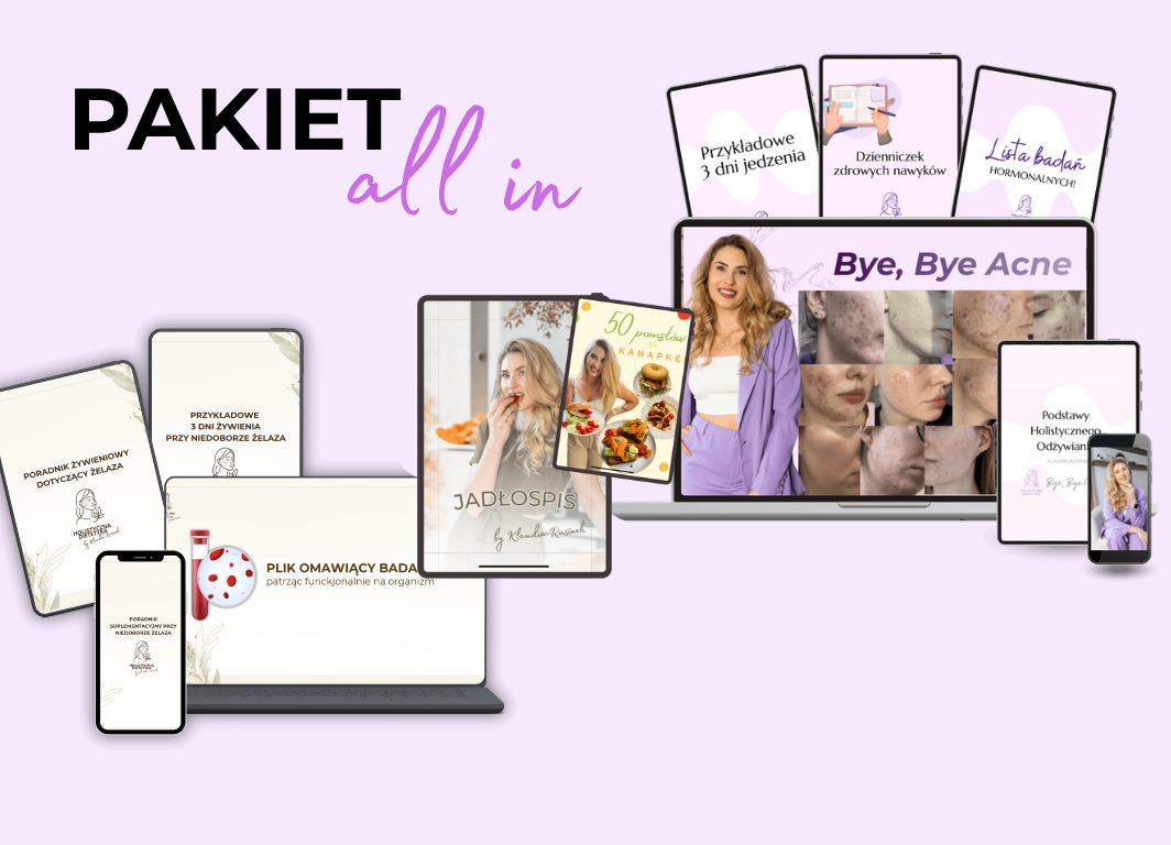KURS BYE BYE ACNE + JADŁOSPIS 
