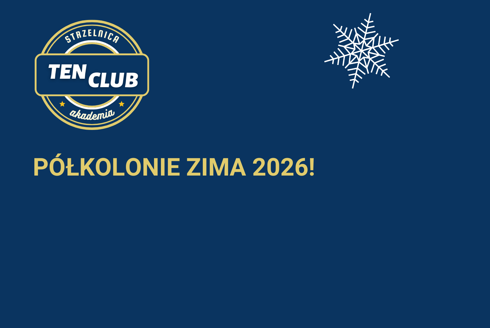 ZIMOWE PÓŁKOLONIE DLA JUNIORÓW