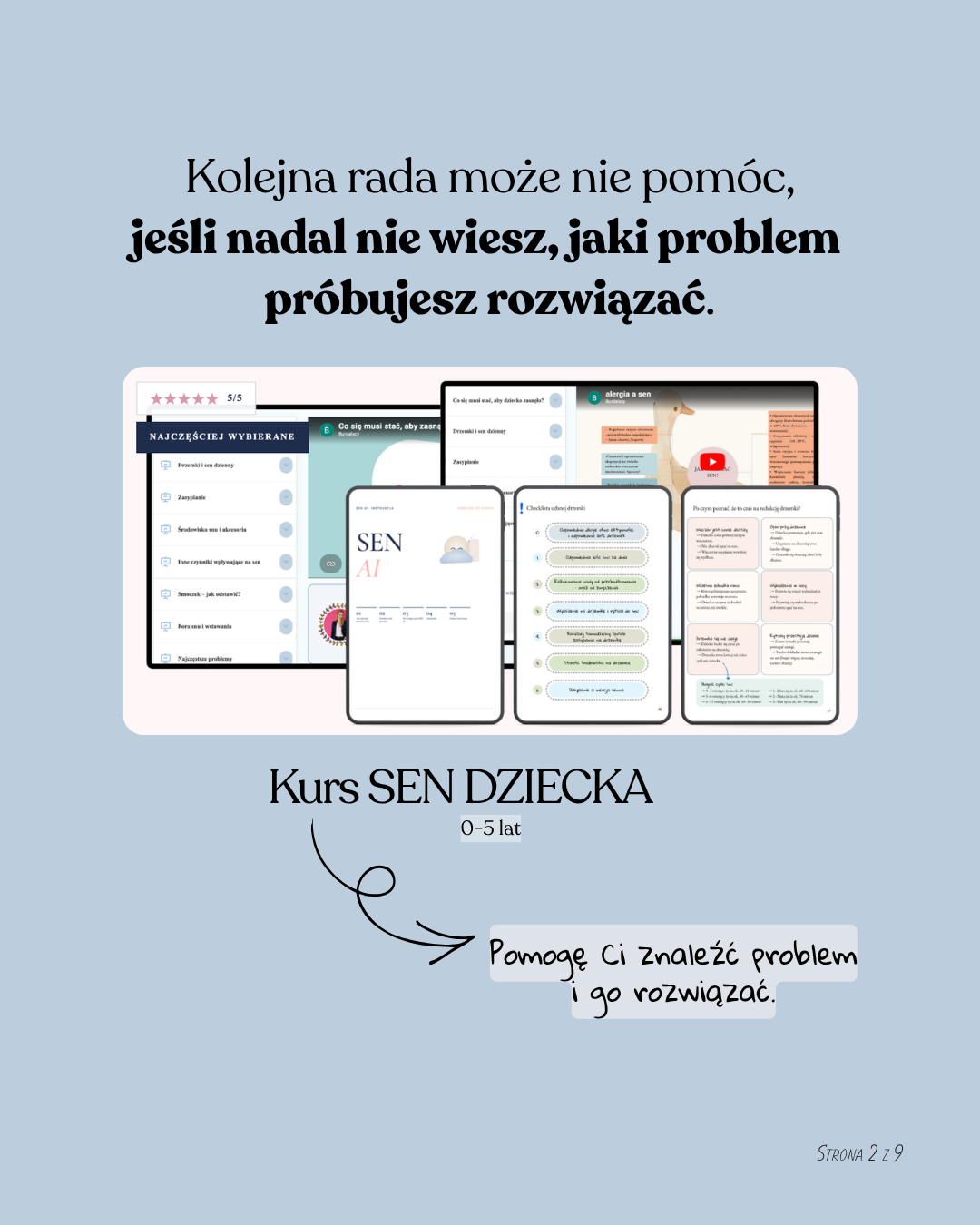 Kurs Sen Dziecka pomaga znaleźć problem i go rozwiązać