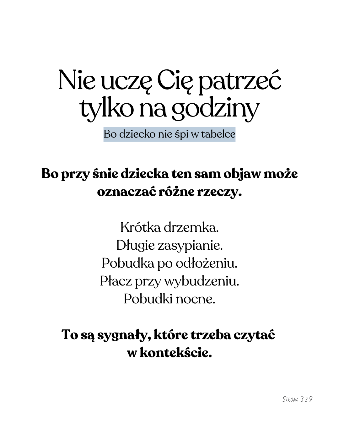 W kursie uczysz się patrzeć na sen dziecka szerzej niż tylko przez godziny
