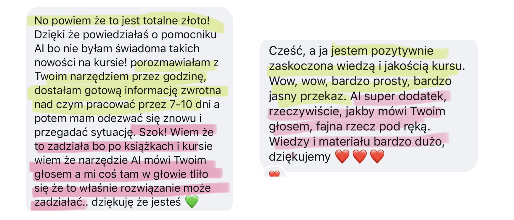Opinie uczestniczek o kursie snu dziecka i pomocniku Sen AI