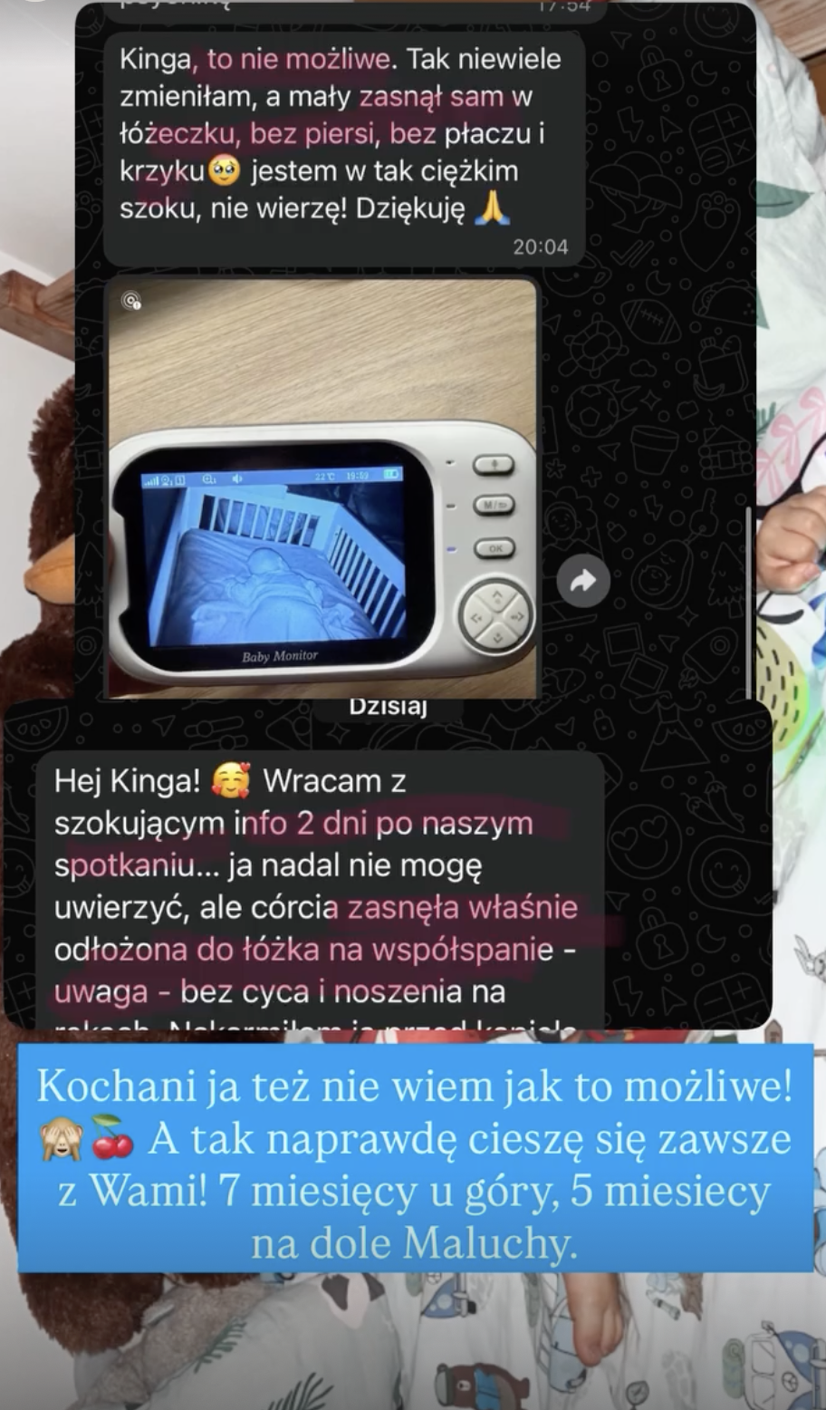 Opinia rodzica po wprowadzeniu zmian w śnie dziecka
