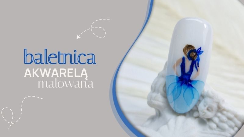 BALETNICA akwarelą malowana